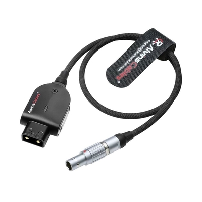 Alvin's Cables Smart D-tap to 2 Pin Male Braided Power Cable for Teradek|SmallHD|Z-CAM|Blackmagic Pyxis, 45cm|18inches, Flexible Braided