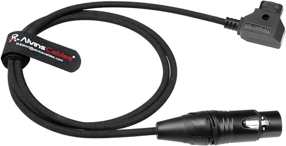Alvin's Cables Ultra Flexible D-Tap to XLR 4 Pin Female Braided Power Cable for Sony Venice|F5|F55|SXS, Panasonic Varicam Camera, TVlogic LVM-170A Monitor, 1M|39.4inches, Black