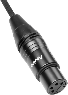 Alvin's Cables Ultra Flexible D-Tap to XLR 4 Pin Female Braided Power Cable for Sony Venice|F5|F55|SXS, Panasonic Varicam Camera, TVlogic LVM-170A Monitor, 1M|39.4inches, Black