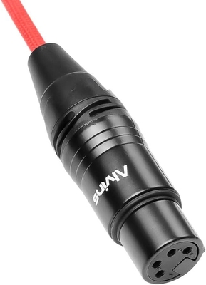 Alvin's Cables Ultra Flexible D-Tap to XLR 4 Pin Female Braided Power Cable for Sony Venice|F5|F55|SXS, Panasonic Varicam Camera, TVlogic LVM-170A Monitor, 1M|39.4inches, Red