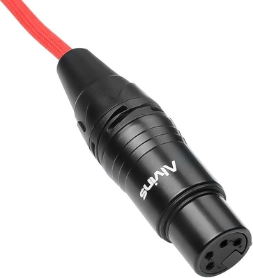 Alvin's Cables Alvins Smart D-Tap to XLR 4 Pin Female Braided Power Cable for Sony VeniceF55|SXS, for Blackmagic URSA Mini Pro, Tvlogic Monitor, Ultra Flexible, 1M|39.4inches, Red