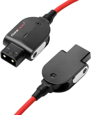 Alvin's Cables Alvins Smart D-Tap to XLR 4 Pin Female Braided Power Cable for Sony VeniceF55|SXS, for Blackmagic URSA Mini Pro, Tvlogic Monitor, Ultra Flexible, 1M|39.4inches, Red