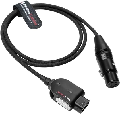 Alvin's Cables Alvins Smart D-Tap to XLR 4 Pin Female Braided Power Cable for Sony VeniceF55|SXS, for Blackmagic URSA Mini Pro, Tvlogic Monitor, Ultra Flexible, 1M|39.4inches, Black
