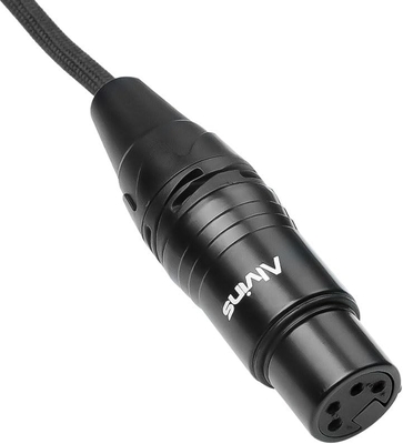 Alvin's Cables Alvins Smart D-Tap to XLR 4 Pin Female Braided Power Cable for Sony VeniceF55|SXS, for Blackmagic URSA Mini Pro, Tvlogic Monitor, Ultra Flexible, 1M|39.4inches, Black