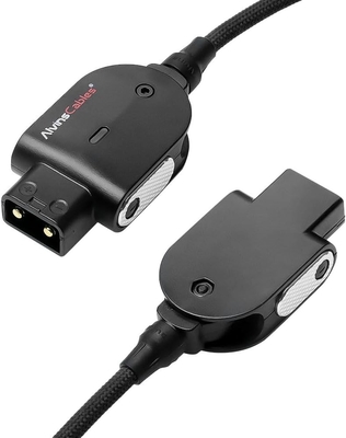 Alvin's Cables Alvins Smart D-Tap to XLR 4 Pin Female Braided Power Cable for Sony VeniceF55|SXS, for Blackmagic URSA Mini Pro, Tvlogic Monitor, Ultra Flexible, 1M|39.4inches, Black