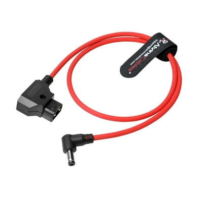 Alvin's Cables Dtap to DC Ultra-Flexible Cable for Atomos Ninja V, D-tap to 2.1 DC Right Angle Power Cable for Blackmagic Design Video Assist, SmallHD 702, for Feelworld FW568 Monitor, 2ft Red
