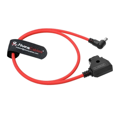 Alvin's Cables Dtap to DC Ultra-Flexible Cable for Atomos Ninja V, D-tap to 2.1 DC Right Angle Power Cable for Blackmagic Design Video Assist, SmallHD 702, for Feelworld FW568 Monitor, 2ft Red