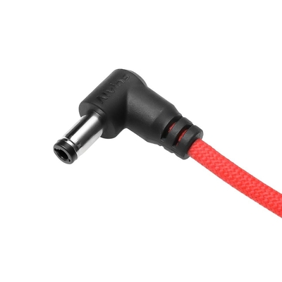 Alvin's Cables Dtap to DC Ultra-Flexible Cable for Atomos Ninja V, D-tap to 2.1 DC Right Angle Power Cable for Blackmagic Design Video Assist, SmallHD 702, for Feelworld FW568 Monitor, 2ft Red