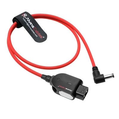 Alvin's Cables Smart Dtap to DC Cable for Atomos Ninja V, Ultra Flexible D-tap to 2.1 DC Right Angle Power Cable 2ft for Blackmagic Design Video Assist, SmallHD 702, for Feelworld FW568 Monitor, Red