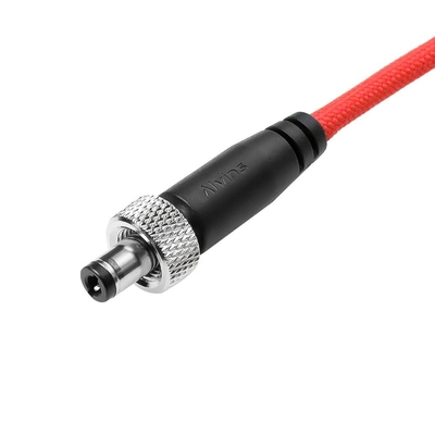Alvin's Cables Atomos Ninja V D-tap Power Cable, 1.6-4ft Smart Dtap to Locking DC 2.1 Coiled Cable for Blackmagic Video Assist, for Hollyland Mars 400S, Ultra Soft