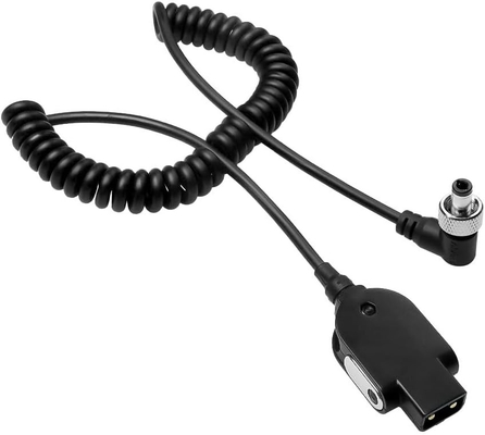 Alvin's Cables Atomos Ninja V D-tap Power Cable, 1.6-4ft Smart Dtap to Locking DC 2.1 Right Angle Coiled Cable for Blackmagic Video Assist, for Hollyland Mars 400S, Ultra Soft