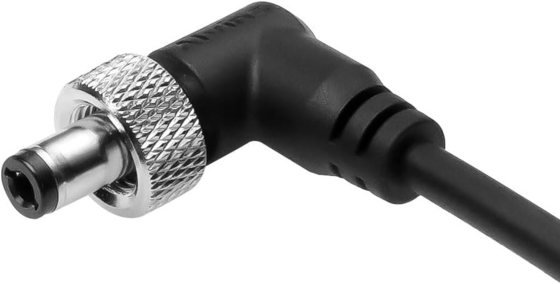 Alvin's Cables Atomos Ninja V D-tap Power Cable, 1.6-4ft Smart Dtap to Locking DC 2.1 Right Angle Coiled Cable for Blackmagic Video Assist, for Hollyland Mars 400S, Ultra Soft