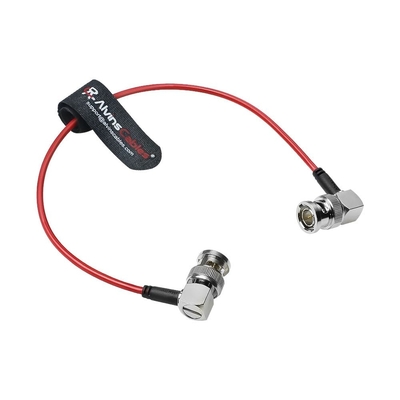 Alvin's Cables SDI Cable, 30CM|1ft Right Angle to Right Angle Ultra-Thin 75Ω Coaxial Cable for Sony Canon Panasonic HD|4K 6G-SDI Camera Camcorder Video Transmission,Red