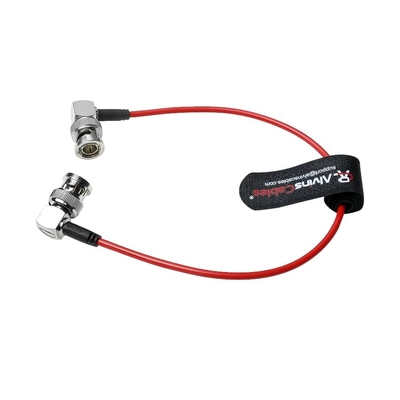 Alvin's Cables SDI Cable, 30CM|1ft Right Angle to Right Angle Ultra-Thin 75Ω Coaxial Cable for Sony Canon Panasonic HD|4K 6G-SDI Camera Camcorder Video Transmission,Red