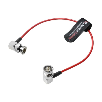 Alvin's Cables SDI Cable, 30CM|1ft Right Angle to Right Angle Ultra-Thin 75Ω Coaxial Cable for Sony Canon Panasonic HD|4K 6G-SDI Camera Camcorder Video Transmission,Red