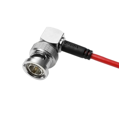 Alvin's Cables SDI Cable, 30CM|1ft Right Angle to Right Angle Ultra-Thin 75Ω Coaxial Cable for Sony Canon Panasonic HD|4K 6G-SDI Camera Camcorder Video Transmission,Red