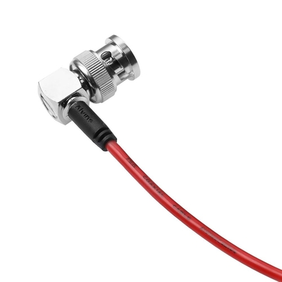 Alvin's Cables SDI Cable, 30CM|1ft Right Angle to Right Angle Ultra-Thin 75Ω Coaxial Cable for Sony Canon Panasonic HD|4K 6G-SDI Camera Camcorder Video Transmission,Red