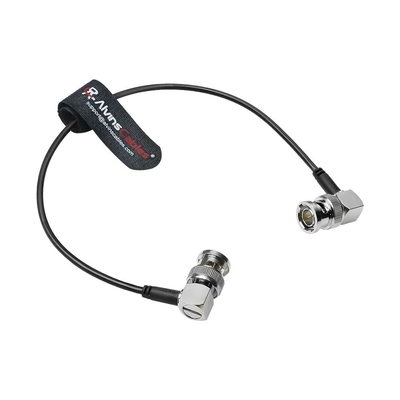 Alvin's Cables SDI Cable, 30CM|1ft Right Angle to Right Angle Ultra-Thin 75Ω Coaxial Cable for Sony Canon Panasonic HD|4K 6G-SDI Camera Camcorder Video Transmission,Black