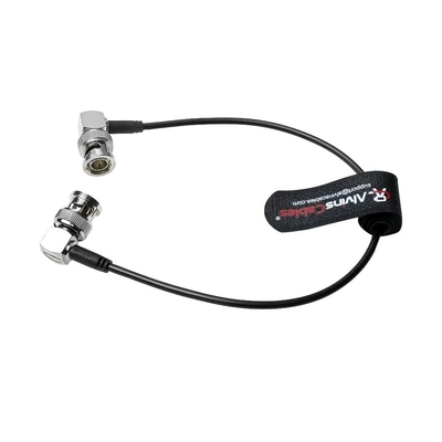Alvin's Cables SDI Cable, 30CM|1ft Right Angle to Right Angle Ultra-Thin 75Ω Coaxial Cable for Sony Canon Panasonic HD|4K 6G-SDI Camera Camcorder Video Transmission,Black