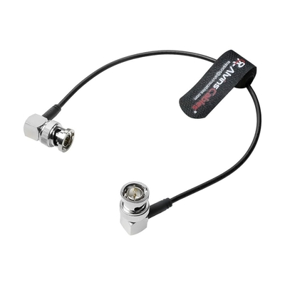 Alvin's Cables SDI Cable, 30CM|1ft Right Angle to Right Angle Ultra-Thin 75Ω Coaxial Cable for Sony Canon Panasonic HD|4K 6G-SDI Camera Camcorder Video Transmission,Black
