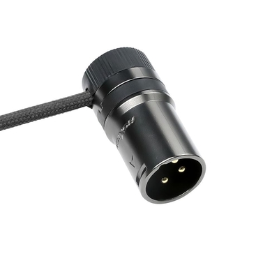 Alvin's Cables Rotatable Low-Profile XLR 3 Pin Male to Female Ultra-Flexible Coiled Cable, Aramid-Reinforced for Sony|Canon|Blackmagic Pro Cameras & Studio Audio(Black)