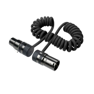 Alvin's Cables Rotatable Low-Profile XLR 3 Pin Male to Female Ultra-Flexible Coiled Cable, Aramid-Reinforced for Sony|Canon|Blackmagic Pro Cameras & Studio Audio(Black)