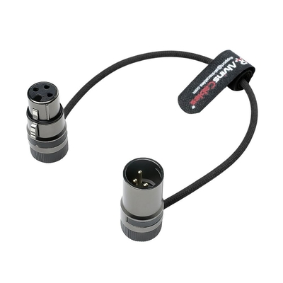 Alvin's Cables Rotatable Low-Profile XLR 3 Pin Male to Female Ultra-Flexible Cable, Aramid-Reinforced for Sony|Canon|Blackmagic Pro Cameras & Studio Audio(Black)