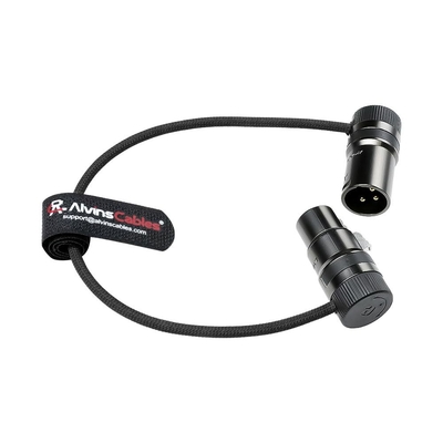 Alvin's Cables Rotatable Low-Profile XLR 3 Pin Male to Female Ultra-Flexible Cable, Aramid-Reinforced for Sony|Canon|Blackmagic Pro Cameras & Studio Audio(Black)