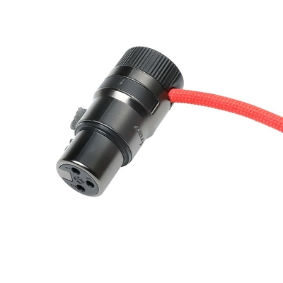 Alvin's Cables Rotatable Low-Profile XLR 3 Pin Male to Female Ultra-Flexible Cable, Aramid-Reinforced for Sony|Canon|Blackmagic Pro Cameras & Studio Audio(Red)