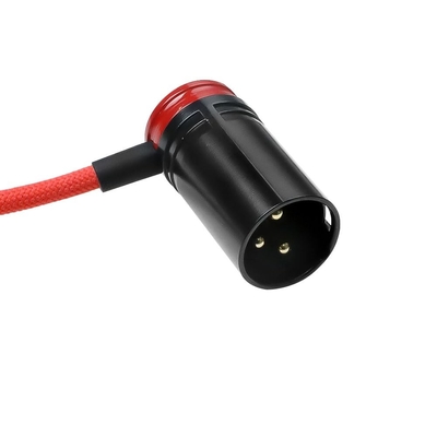 Alvin's Cables Low-Profile XLR 3 Pin Male to Female Ultra-Flexible Coiled Cable, Aramid-Reinforced for Sony|Canon|Blackmagic Pro Cameras & Studio Audio(Red)