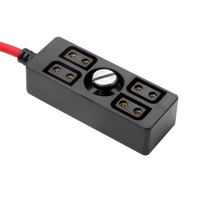 Alvin's Cables Smart D-tap Power Splitter Cable, Smart Dtap Male to 4 Port DTap Female Splitter Hub Braided Power Cable for ARRI RED Teradek SmallHD SmallRig V-Mount|Gold-Mount Battery 40cm/15.7inches