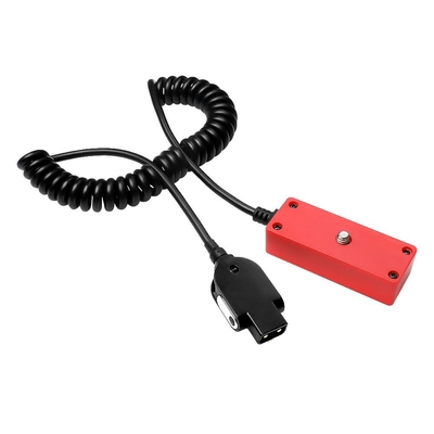 Alvin's Cables Smart D-tap Power Splitter Cable, Dtap Male to 4 Port DTap Female Splitter Hub Coiled Power Cable for ARRI RED Teradek SmallHD SmallRig V-Mount|Gold-Mount Battery 40cm/15.7in Red