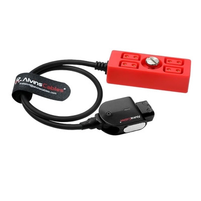 Alvin's Cables Smart D-tap Power Splitter Cable, Dtap Male to 4 Port DTap Female Splitter Hub Ultra Soft Power Cable for ARRI RED Teradek SmallHD SmallRig V-Mount Battery 40cm/15.7in Red