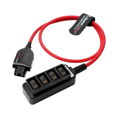 Alvin's Cables Smart D-tap Splitter Cable Ultra Soft Smart Dtap Male to 4 Port Dtap Female Power Supply for V-Mount Camera Battery P-tap Power Hub for ARRI RED Teradek SmallHD SmallRig 60cm|23.6inches