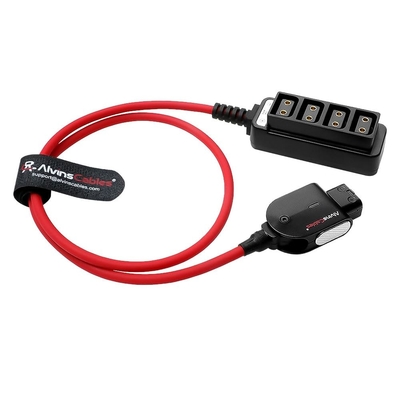 Alvin's Cables Smart D-tap Splitter Cable Ultra Soft Smart Dtap Male to 4 Port Dtap Female Power Supply for V-Mount Camera Battery P-tap Power Hub for ARRI RED Teradek SmallHD SmallRig 60cm|23.6inches