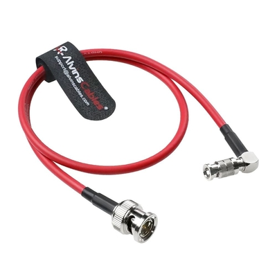 Alvin's Cables Micro BNC to BNC Cable 12G-SDI High Speed 4K UHD Video Coaxial Cable, Right Angle Micro BNC 75 Ohm Ultra-Slim for Blackmagic Video Assist 5" Monitor,Red 50CM|19.7inches
