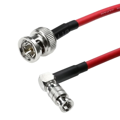 Alvin's Cables Micro BNC to BNC Cable 12G-SDI High Speed 4K UHD Video Coaxial Cable, Right Angle Micro BNC 75 Ohm Ultra-Slim for Blackmagic Video Assist 5" Monitor,Red 50CM|19.7inches