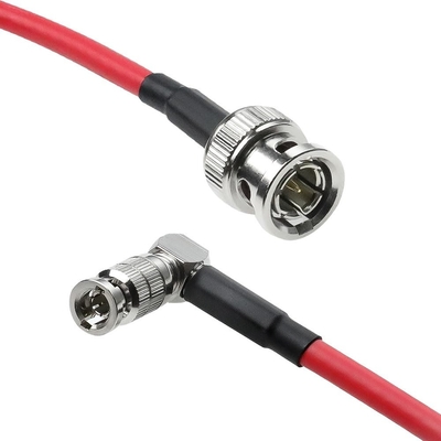 Alvin's Cables Micro BNC to BNC Cable 12G-SDI High Speed 4K UHD Video Coaxial Cable, Right Angle Micro BNC 75 Ohm Ultra-Slim for Blackmagic Video Assist 5" Monitor,Red 50CM|19.7inches