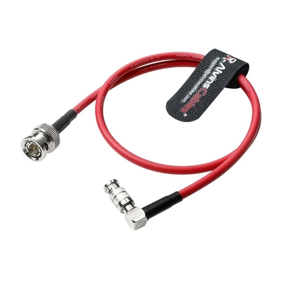 Alvin's Cables Micro BNC to BNC Cable 12G-SDI High Speed 4K UHD Video Coaxial Cable, Right Angle Micro BNC 75 Ohm Ultra-Slim for Blackmagic Video Assist 5" Monitor,Red 50CM|19.7inches
