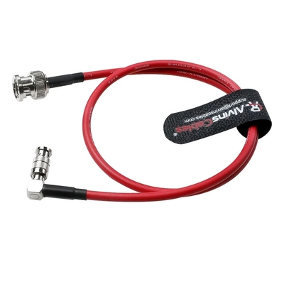 Alvin's Cables Micro BNC to BNC Cable 12G-SDI High Speed 4K UHD Video Coaxial Cable, Right Angle Micro BNC 75 Ohm Ultra-Slim for Blackmagic Video Assist 5" Monitor,Red 50CM|19.7inches