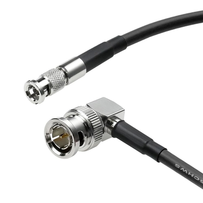 Alvin's Cables Micro BNC to BNC Cable 12G-SDI High Speed 4K UHD Video Coaxial Cable, Right Angle BNC 75 Ohm Ultra-Slim for Blackmagic Video Assist 5" Monitor,50CM|19.7inches