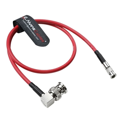 Alvin's Cables Micro BNC to BNC Cable 12G-SDI High Speed 4K UHD Video Coaxial Cable, Right Angle BNC 75 Ohm Ultra-Slim for Blackmagic Video Assist 5" Monitor,Red 50CM|19.7inches