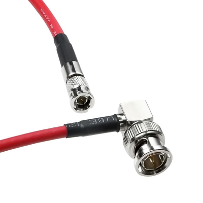 Alvin's Cables Micro BNC to BNC Cable 12G-SDI High Speed 4K UHD Video Coaxial Cable, Right Angle BNC 75 Ohm Ultra-Slim for Blackmagic Video Assist 5" Monitor,Red 50CM|19.7inches
