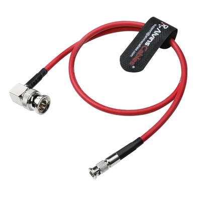 Alvin's Cables Micro BNC to BNC Cable 12G-SDI High Speed 4K UHD Video Coaxial Cable, Right Angle BNC 75 Ohm Ultra-Slim for Blackmagic Video Assist 5" Monitor,Red 50CM|19.7inches