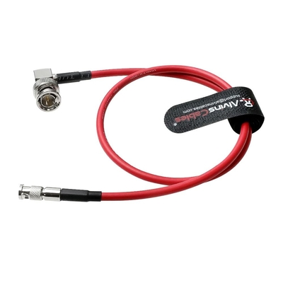 Alvin's Cables Micro BNC to BNC Cable 12G-SDI High Speed 4K UHD Video Coaxial Cable, Right Angle BNC 75 Ohm Ultra-Slim for Blackmagic Video Assist 5" Monitor,Red 50CM|19.7inches
