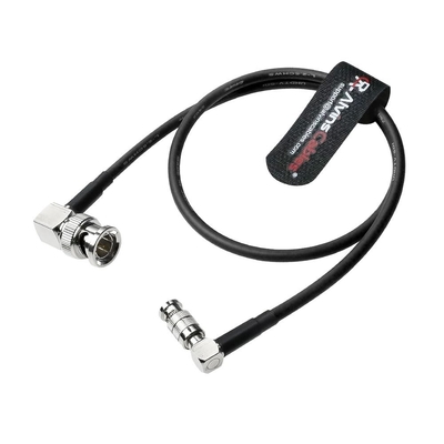 Alvin's Cables Micro BNC to BNC Cable 12G-SDI High Speed 4K UHD Video Coaxial Cable, 75 Ohm Ultra-Slim for Blackmagic Video Assist 5" Monitor, Right Angle 50CM|19.7inches