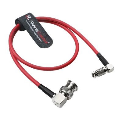Alvin's Cables Micro BNC to BNC Cable 12G-SDI High Speed 4K UHD Video Coaxial Cable, 75 Ohm Ultra-Slim for Blackmagic Video Assist 5" Monitor,Red,Right Angle 50CM|19.7inches