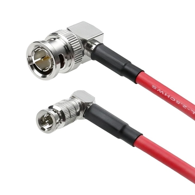 Alvin's Cables Micro BNC to BNC Cable 12G-SDI High Speed 4K UHD Video Coaxial Cable, 75 Ohm Ultra-Slim for Blackmagic Video Assist 5" Monitor,Red,Right Angle 50CM|19.7inches