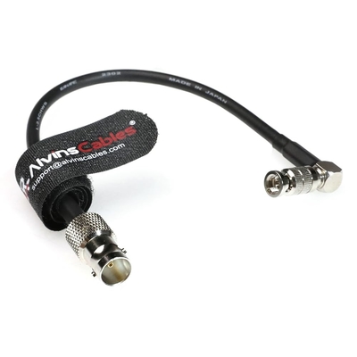 Alvin's Cables 12G Micro BNC to BNC Female Adapter Cable, High Density 4K UHD Video Coaxial Cable, 75 Ohm Ultra-Slim for Blackmagic Video Assist 5" Monitor, Right Angle Micro BNC 7.9inches