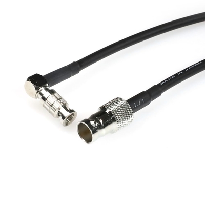Alvin's Cables 12G Micro BNC to BNC Female Adapter Cable, High Density 4K UHD Video Coaxial Cable, 75 Ohm Ultra-Slim for Blackmagic Video Assist 5" Monitor, Right Angle Micro BNC 7.9inches